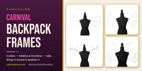 Carnival Backpack Frames by CarnivalMW - bare midline, frontline and collar wire frames