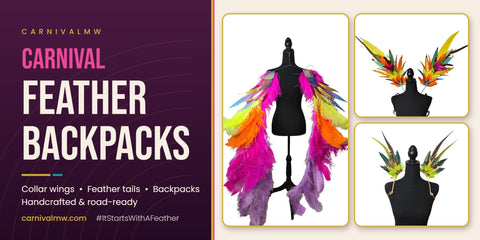 Carnival Feather Backpacks by CarnivalMW - feather tails, backpacks and collar wings
