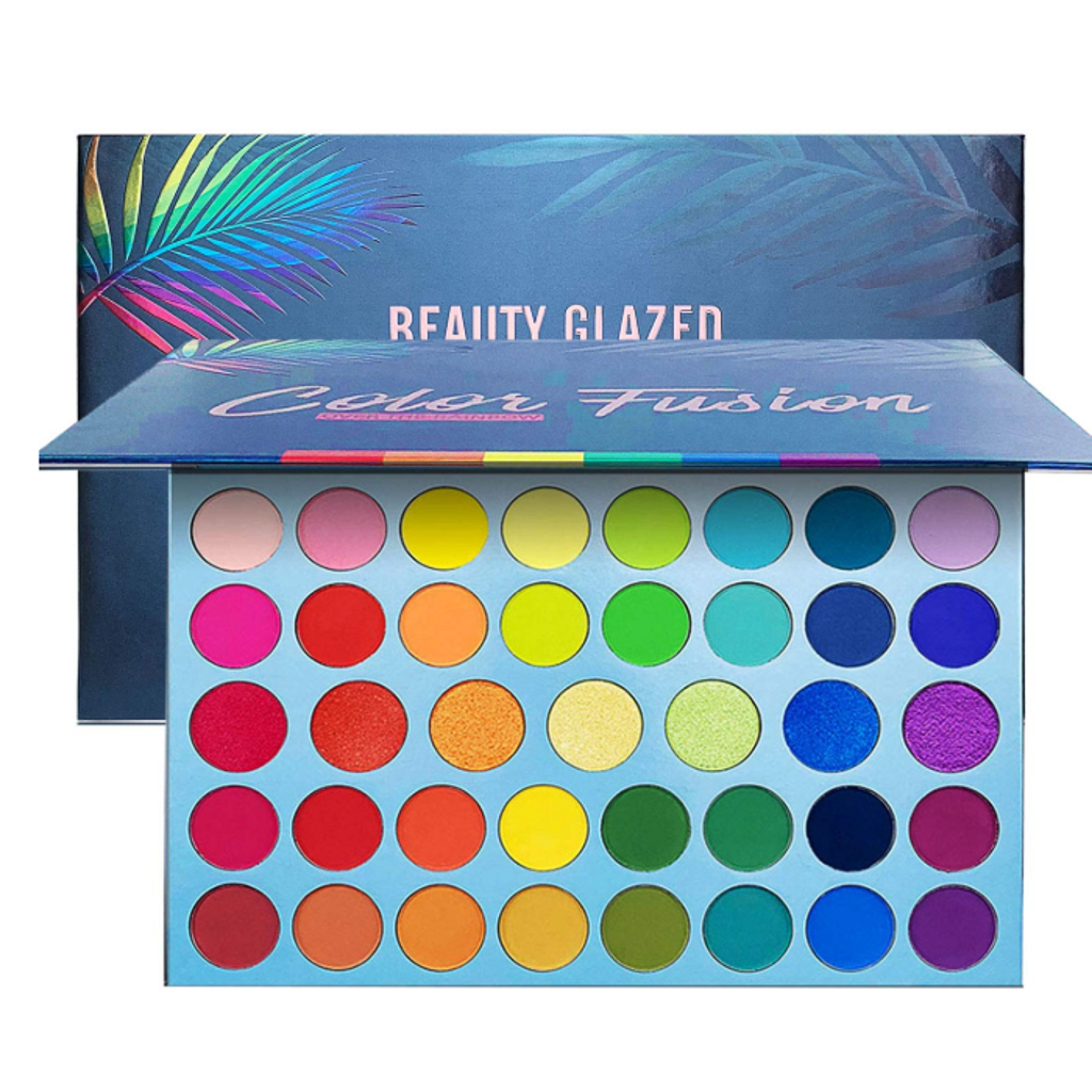 39-Shade Matte & Metallic Rainbow Eyeshadow Palette — vibrant makeup palette for creating bold carnival and festival looks