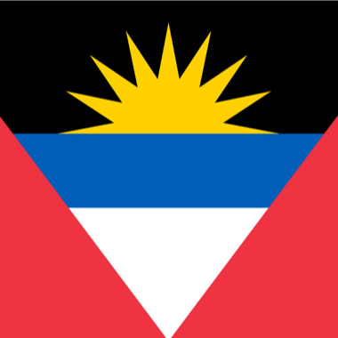Antigua & Barbuda Flag Square Cotton Bandanas-Antigua & Barbuda Flag Square Cotton Bandanas in Antigua and Barbuda