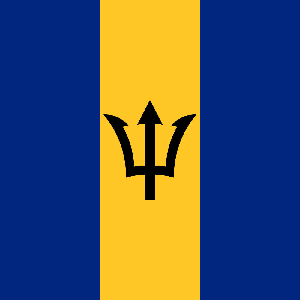 Barbados Flag Square Cotton Bandanas