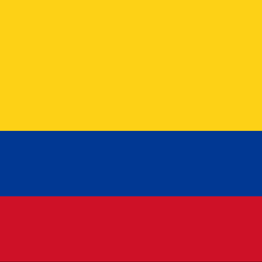 Colombia Flag Square Cotton Bandanas