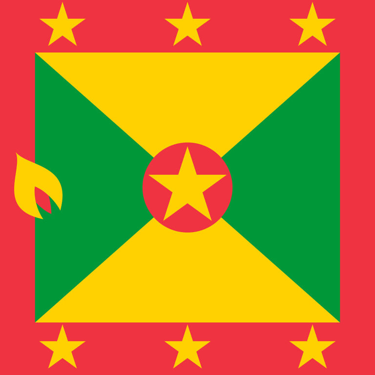 Grenada Flag Square Cotton Bandanas