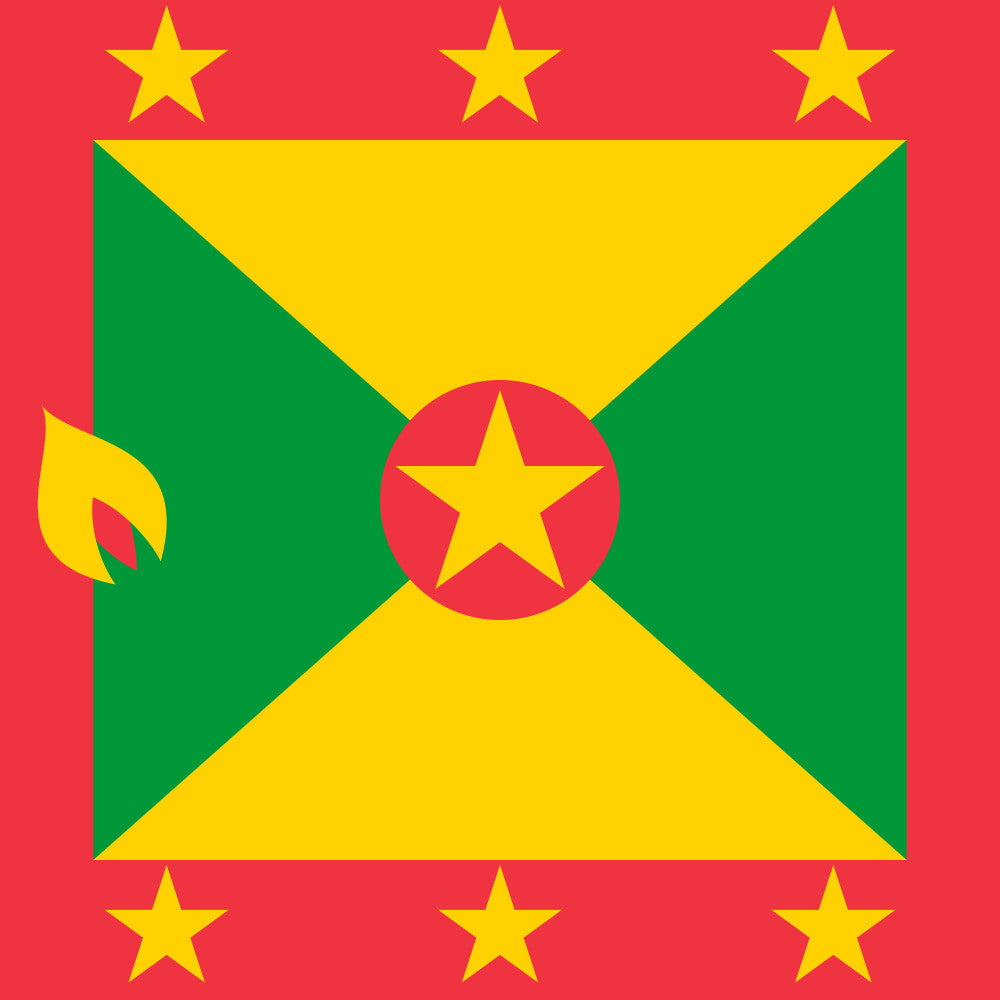 Grenada Flag Square Cotton Bandanas