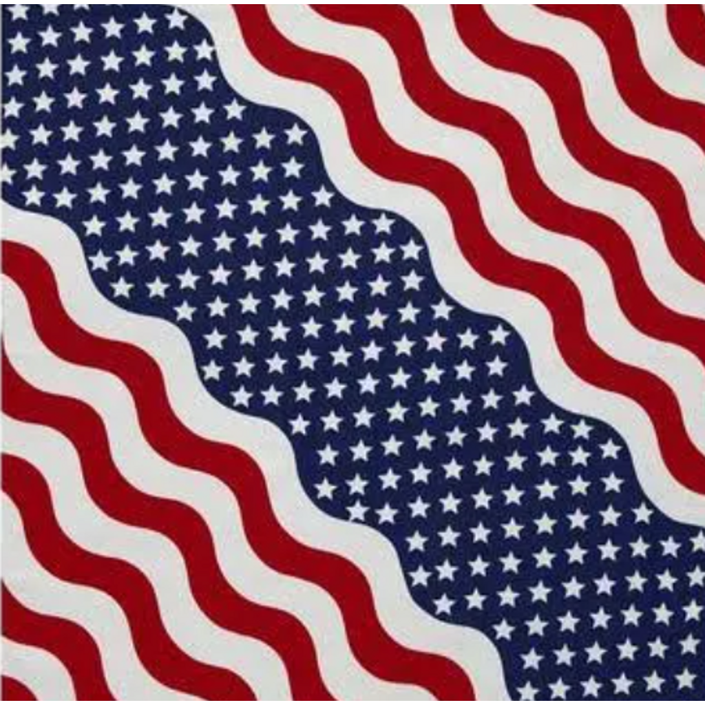 USA Flag Square Cotton Bandanas
