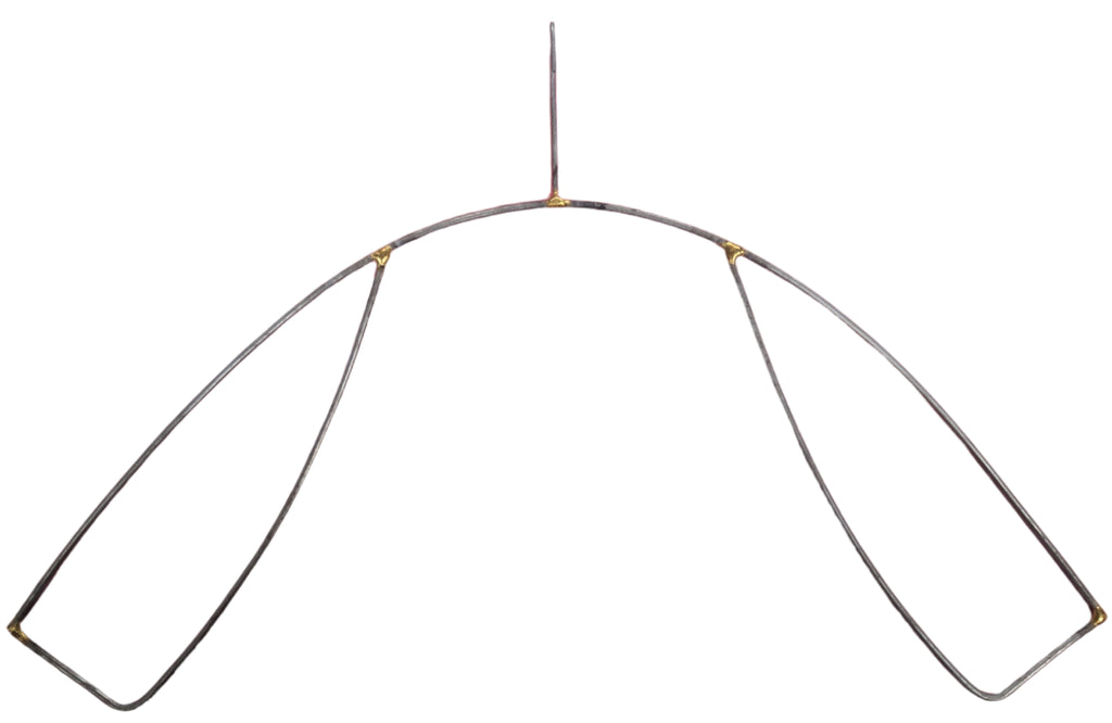 Carnival Tail Feather Add-On Frame.  Frame designed for attaching vibrant, customizable feather arrangements. Easily hooks onto any existing backpack and is removable for transport. Perfect for carnival costumes, festivals, and cost-effective prototypes. A must-have accessory for standout looks and creative designs. #carnivalmw #carnivalsupplies #wireframes