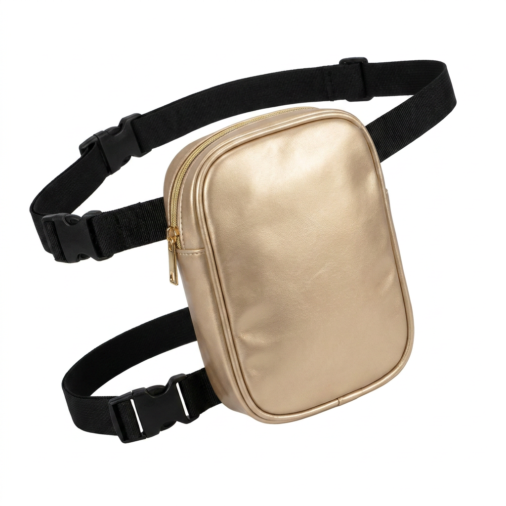 Gold Waist & Thigh Strap Leg Bag — hands-free carnival thigh bag for phone and essentials at fetes, jouvert, and festivals