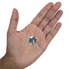 Detailed view of a 20mm clear circle flatback rhinestone with a square pattern, ideal for enhancing carnival costumes and custom designs. Perfect for gluing onto accessories for a sparkling and unique finish. #carnivalmw #carnivalsupplies #wirebra