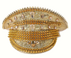 GlamRivet Festival Gold Hat with a radiant gold finish and bold rivet accents, perfect for festivals, carnivals, and glamorous events. Made from lightweight, 100% non-woven fabric for comfort and standout style. #carnivalmw