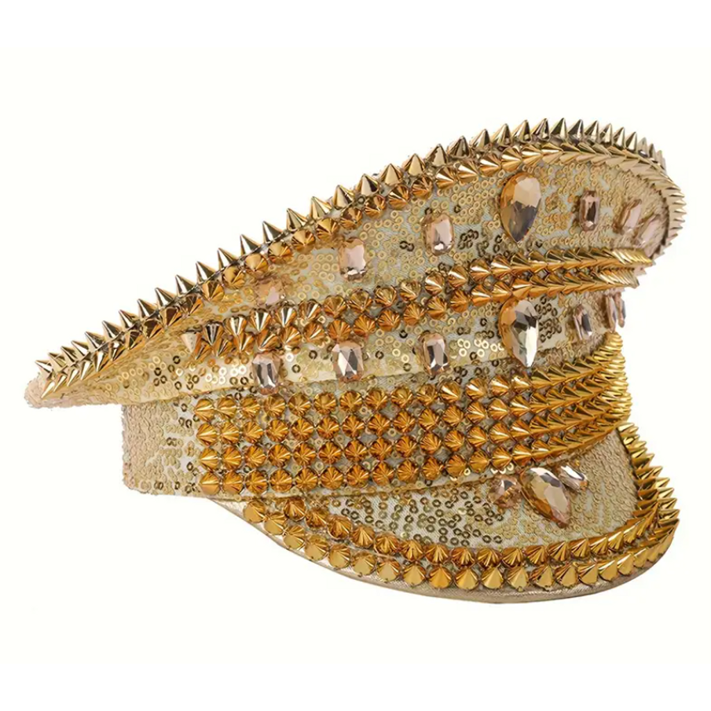 GlamRivet Festival Gold Hat-GlamRivet Festival Gold Hat – photo 3