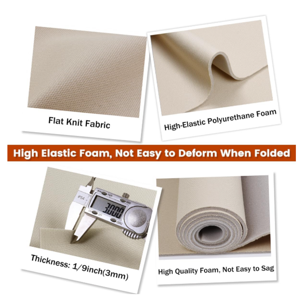 Headliner Fabric Mesh Type with 1/9" (3mm) Foam Backing for Wire Bra Backing — costume-making material for building carnival wire bras and custom pieces
