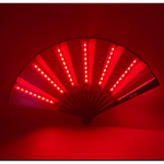 LED Glow Foldable Hand Fan - Red