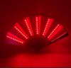 "LED Glow Foldable Hand Fan featuring vibrant glowing LED lights with fluorescent discoloration. Lightweight, foldable, and perfect for festivals, carnivals, and nighttime events. #carnivalmw"
