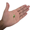 Detailed view of a 13x19mm lime green marquise sew-on flatback rhinestone, ideal for enhancing carnival costumes and custom designs. Perfect for sewing onto accessories for a vibrant and unique finish. #carnivalmw #carnivalsupplies #wirebra