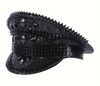 Black Punk Crown Festival Hat featuring edgy rivets and a sleek black finish, perfect for festivals, carnivals, and themed parties. Made from lightweight, 100% non-woven fabric for comfort and style. #carnivalmw