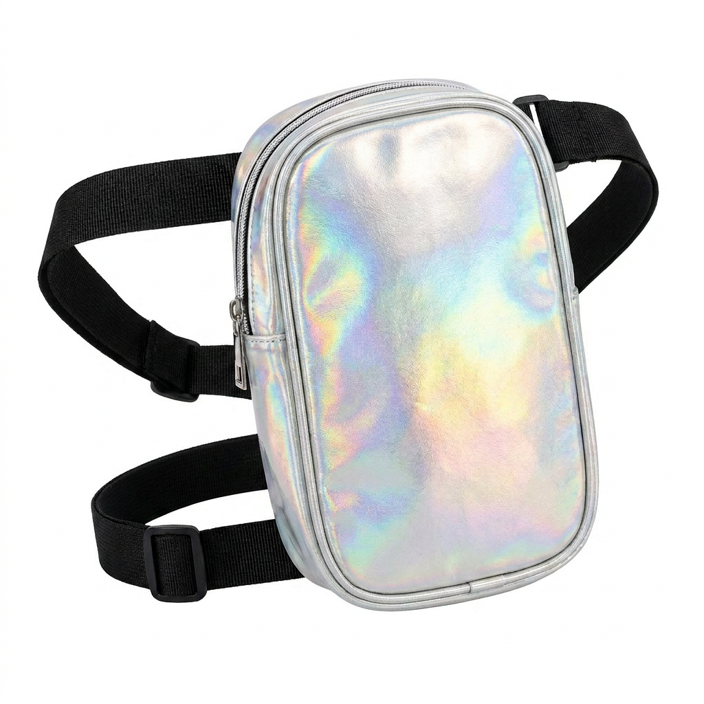 Silver Waist & Thigh Strap Leg Bag — hands-free carnival thigh bag for phone and essentials at fetes, jouvert, and festivals