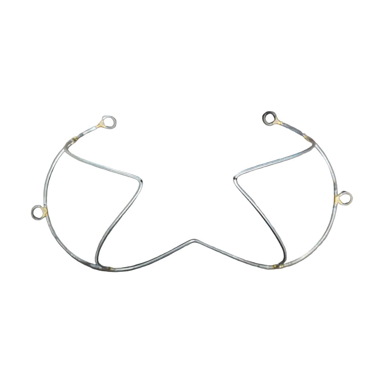 Front view of the Star Wire Bra Frame — a versatile base for custom carnival and Mondaywear creations, ready for rhinestones, feathers, or fabric