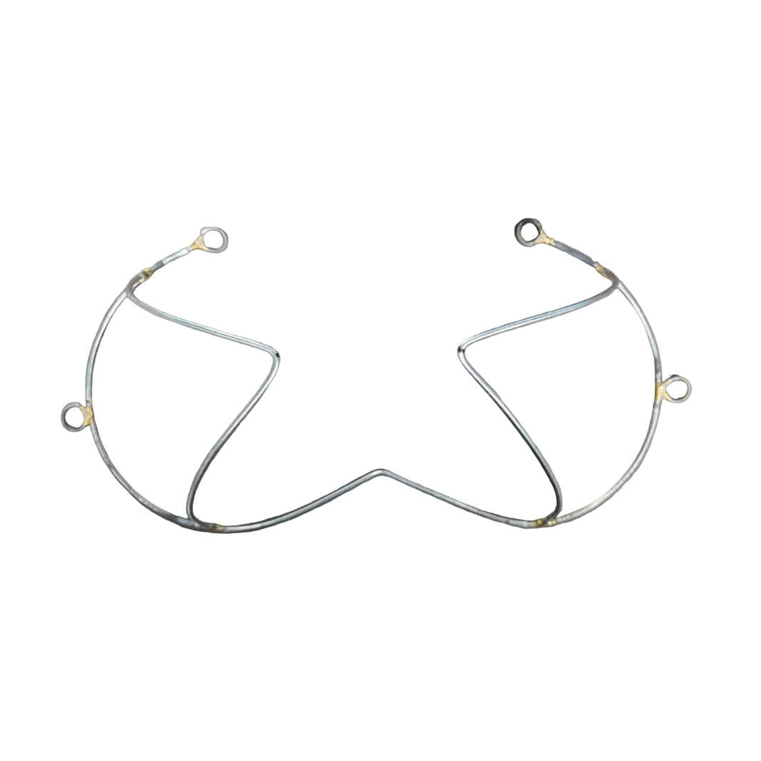 Front view of the Star Wire Bra Frame — a versatile base for custom carnival and Mondaywear creations, ready for rhinestones, feathers, or fabric