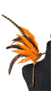 Tiger Flame Feather Small Collar Wings featuring a fierce blend of vibrant orange and deep brown feathers with tiger-striped accents; lightweight, adjustable, and handmade for carnival and festival wear. #CARNIVALFEATHERS #CARNIVAL #CARNIVALCOSTUMES
