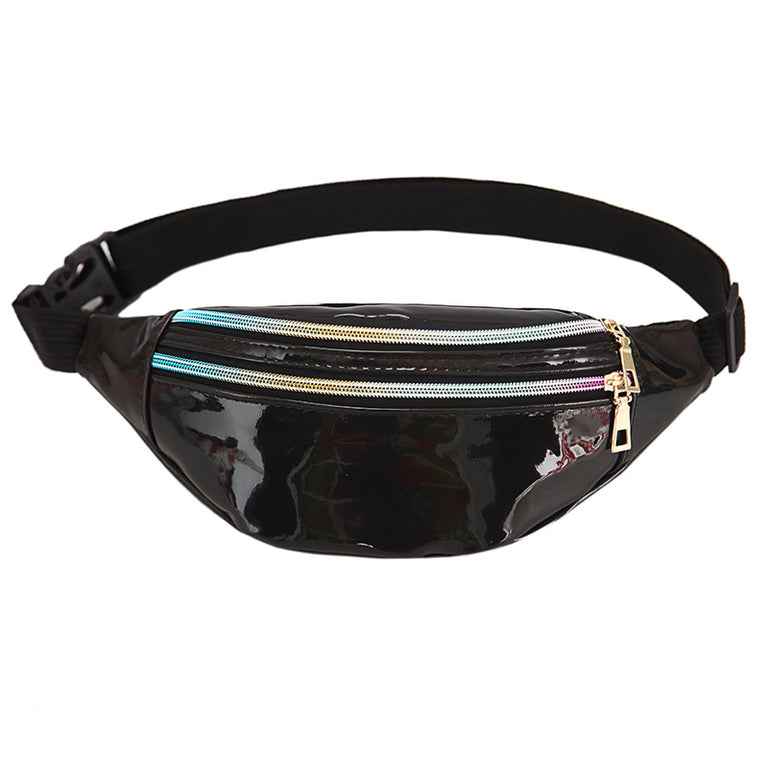 Black Carnival Splash Chest & Waist Fanny Bag – hands-free, holds phone and essentials