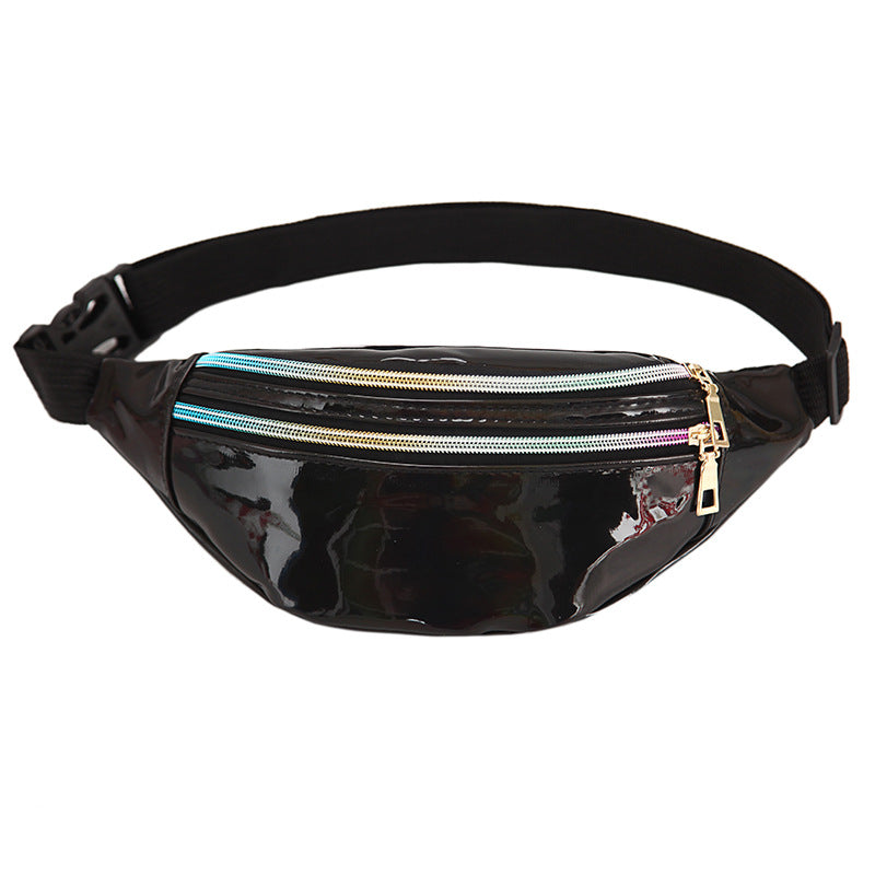 Black Carnival Splash Chest & Waist Fanny Bag — hands-free chest and waist bag for phone and essentials at carnival, fetes, and festivals