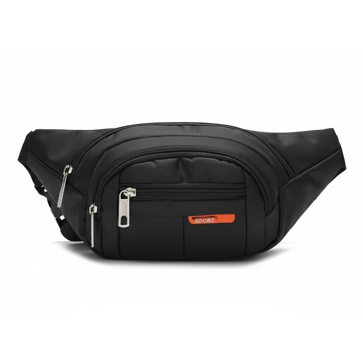 Black Road Runner Phone, Body & Waist Fanny Bag-Black Road Runner Phone, Body & Waist Fanny Bag – adjustable washable canvas, four pockets, waist or crossbody