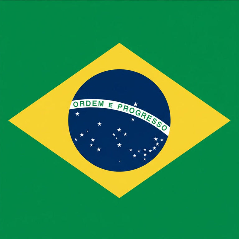 Brazil Flag Square Cotton Bandanas – rag to wave at fetes and carnival