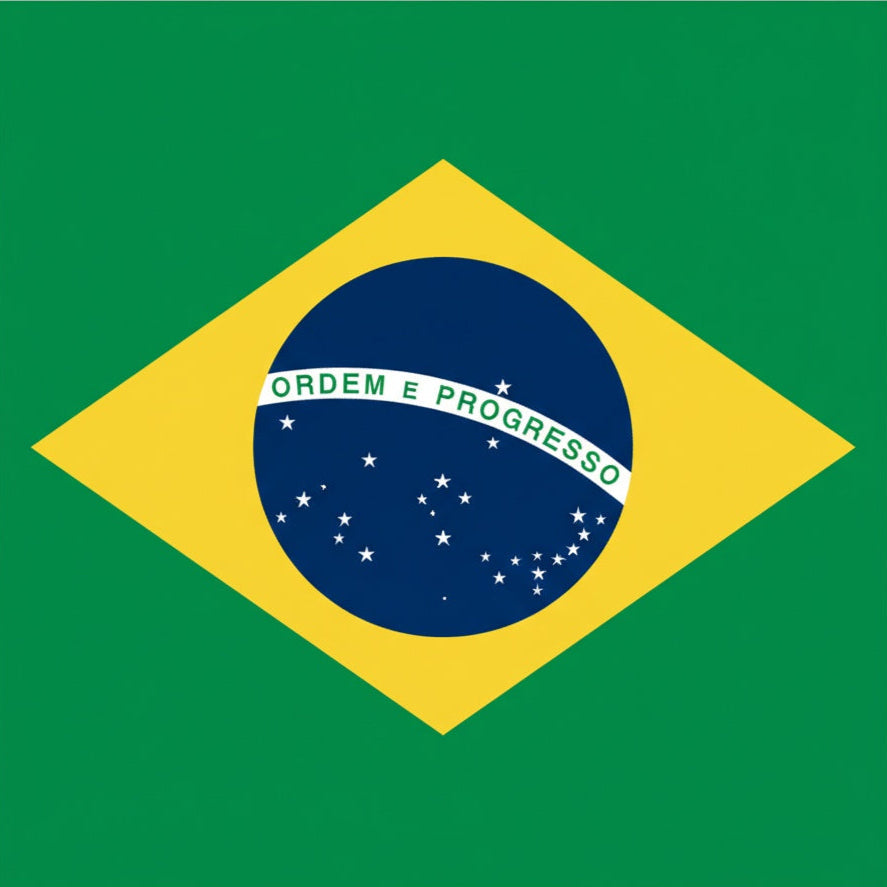 Brazil Flag Square Cotton Bandanas