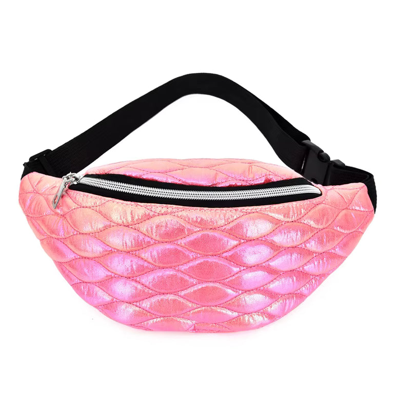 Bright Pink Pardy Shine Phone, Body & Waist Fanny Bag – hands-free, holds phone and essentials