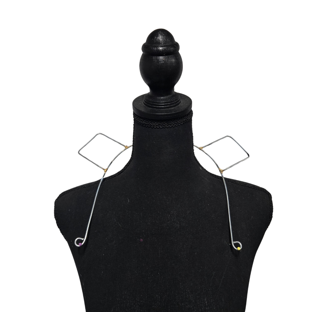 Carnival Backline Square Pocket Wire Frame Small Collar — lightweight wire frame base for building carnival backpacks, collars, and frontline costume pieces