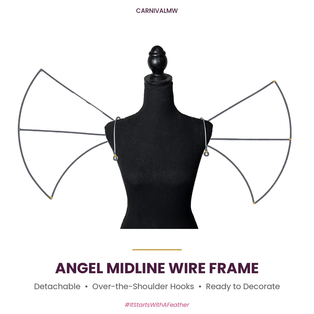 CARNIVALMW Detachable Angel Midline Wire Frame on a black dress form