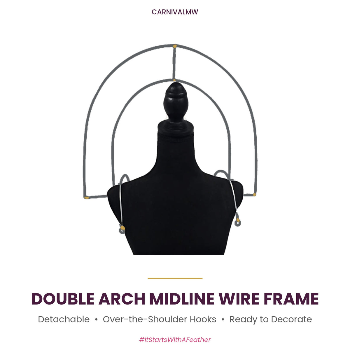 Carnival Detachable Double Arch Midline Wire Frame-Carnival Detachable Double Arch Midline Wire Frame