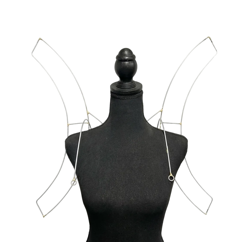 CARNIVALMW Detachable Mid-Shoulder Midline or Frontline Wire Frame on a black dress form