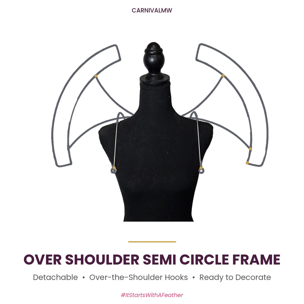 Carnival detachable over shoulder semi circle midline wire frame by CARNIVALMW