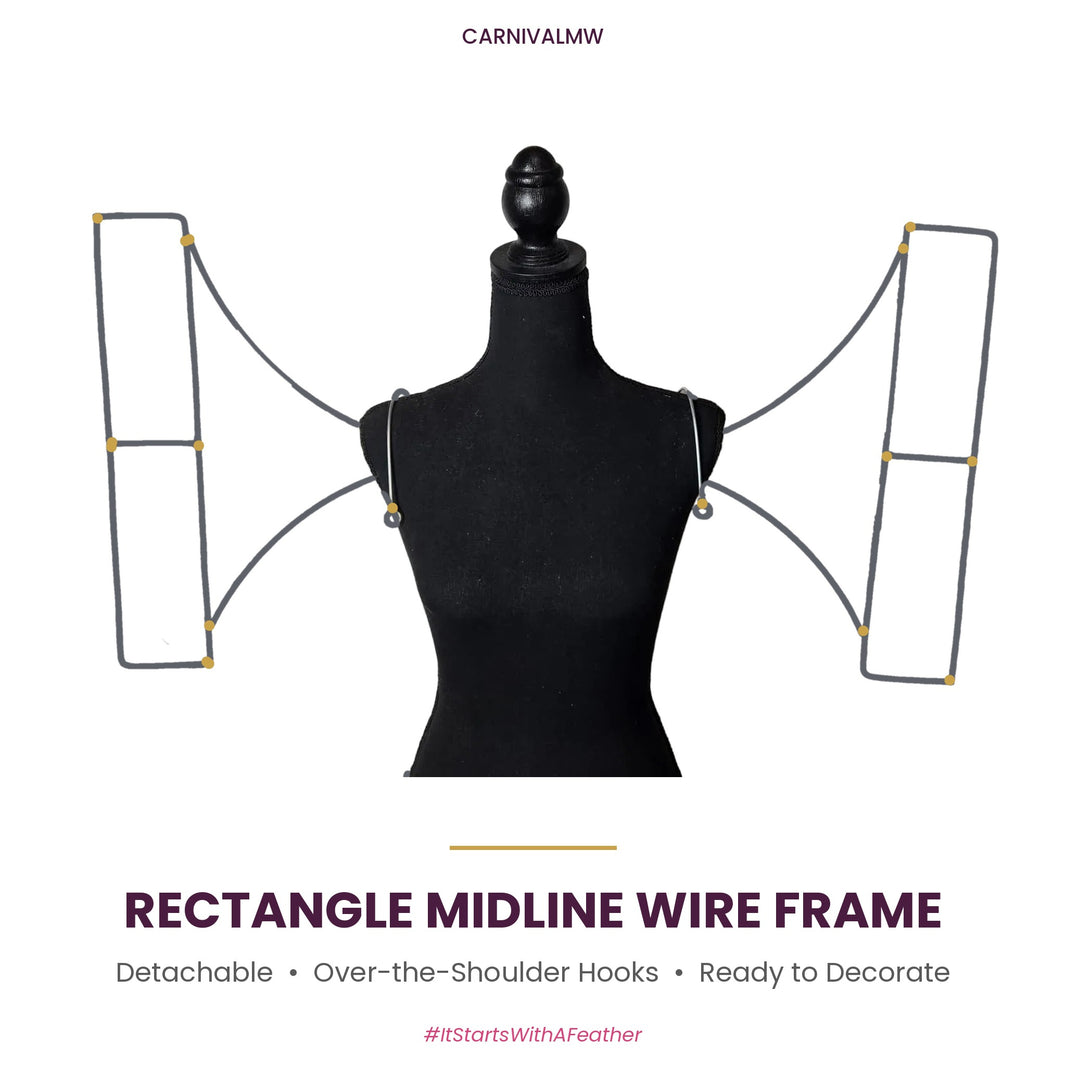 Carnival Detachable Rectangle Midline Wire Frame
