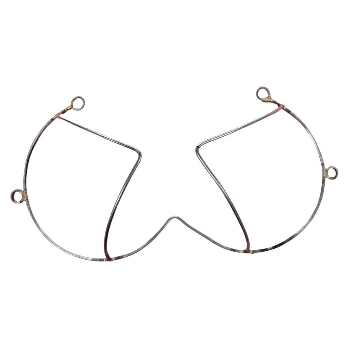 Flaming Wire Bra Frame-Front view of the Flaming Wire Bra Frame, designed for carnival or Mondaywear