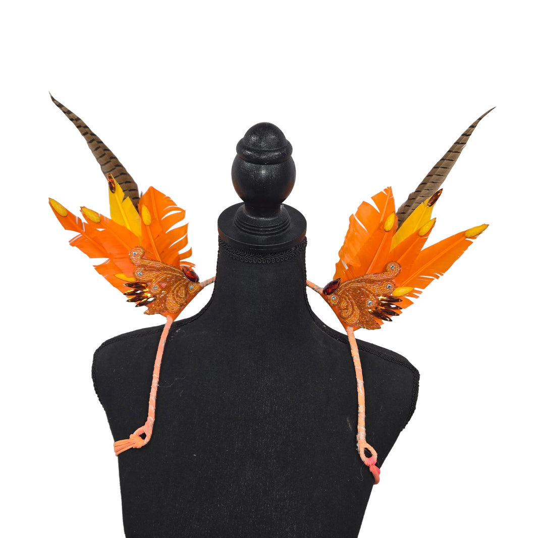 Golden Hour Small Feather Collar Wings