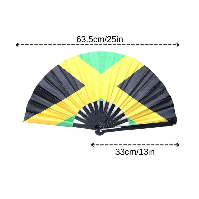 Guyana Carnival Cool Down Fan — flag hand fan to keep cool on the road at carnival, fetes, and jouvert