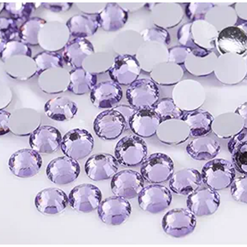 Light Purple Round Flatback Rhinestone SS40 8MM-Light Purple Round Flatback Rhinestone SS40 8MM — flatback rhinestone for enhancing carnival costumes and custom designs