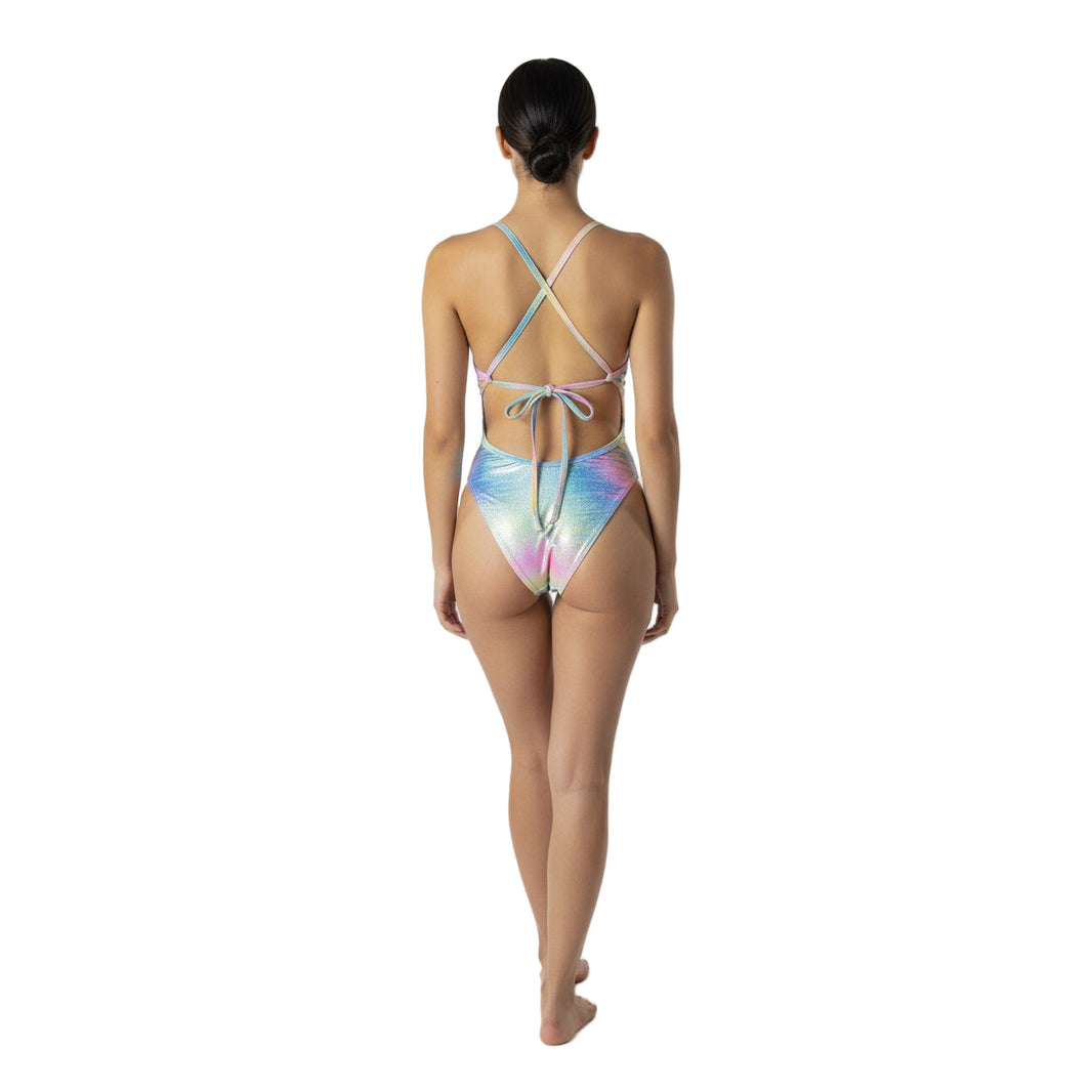 Miami Masquerade Monokini Swimsuit Mondaywear — bold one-piece swimsuit for carnival Monday wear, fetes, festivals, pool, and beach