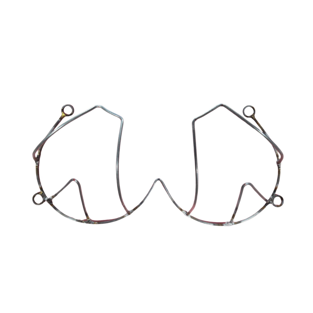 Front view of the Mint Wire Bra Frame, designed for carnival or Mondaywear