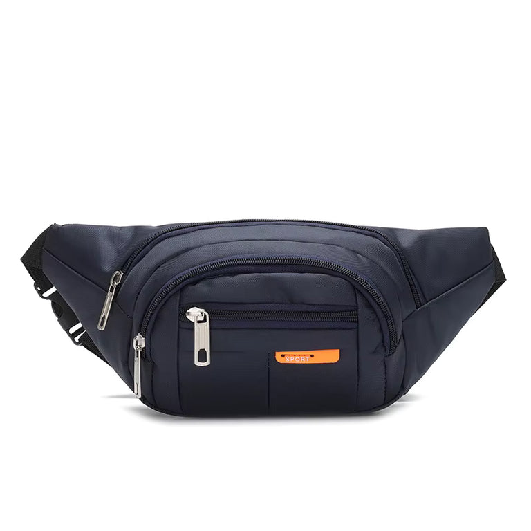 Navy Blue Road Runner Phone, Body & Waist Fanny Bag – adjustable washable canvas, four pockets, waist or crossbody