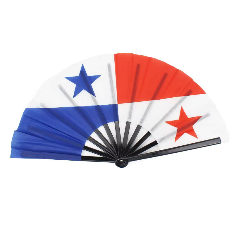Panama Carnival Cool Down Fan — flag hand fan to keep cool on the road at carnival, fetes, and jouvert