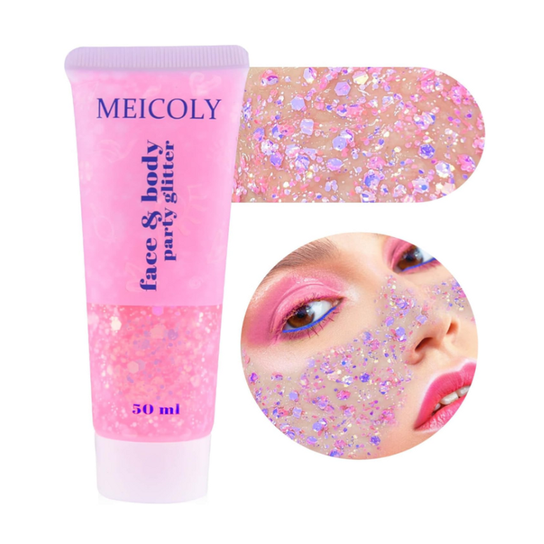Pink Face & Body Glitter – sparkling cosmetic glitter for carnival, jouvert and festivals