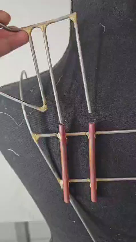 Video of the CARNIVALMW detachable mid waist wings backpack wire frame on a mannequin
