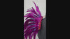 Violet Dream Carnival Feather Small Collar Wings featuring vibrant violet, purple, and blue feathers with shimmering accents; lightweight, adjustable, and handmade for carnival and festival wear. #CARNIVALFEATHERS #CARNIVAL #CARNIVALCOSTUMES