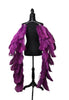 Purple Plum feather plume tail close-up – deep purple ostrich plumes with sparkling gems | CarnivalMW