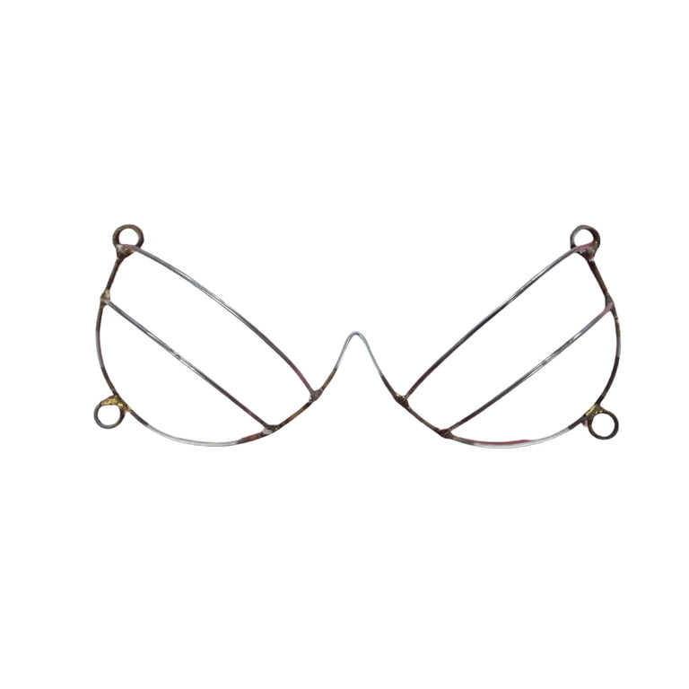 Front view of the ribbon Wire Bra Frame, designed for carnival or Mondaywear