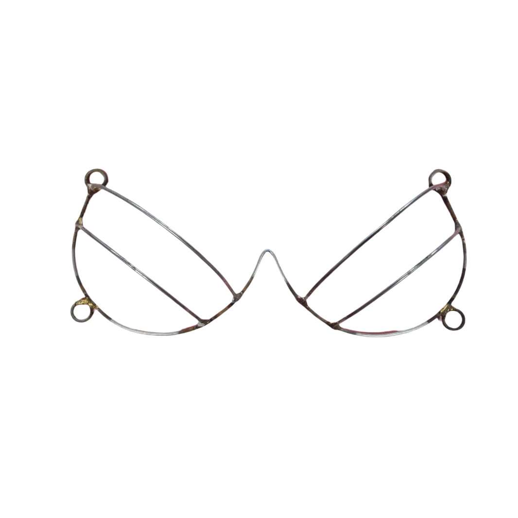 Front view of the ribbon Wire Bra Frame, designed for carnival or Mondaywear
