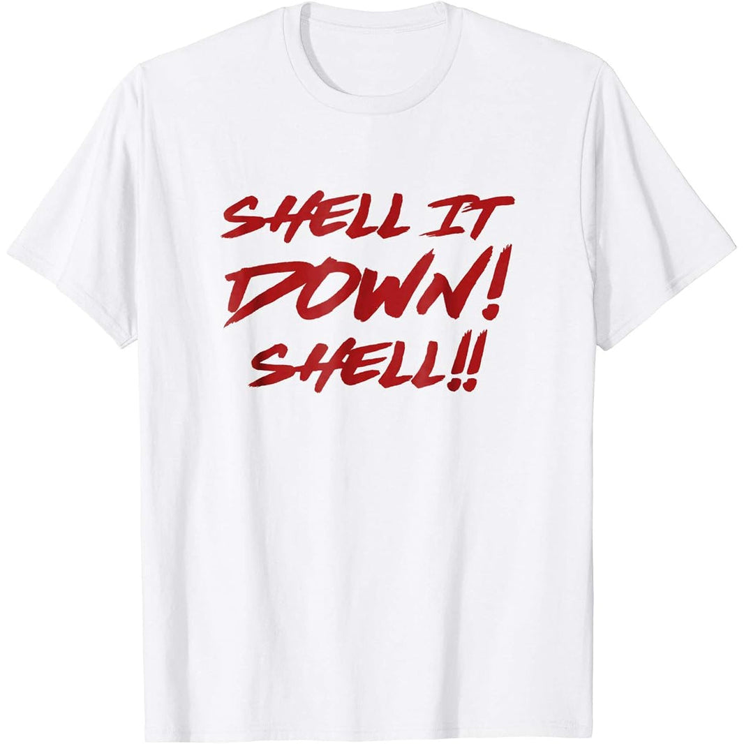 Shell It Down Tee – slogan graphic print